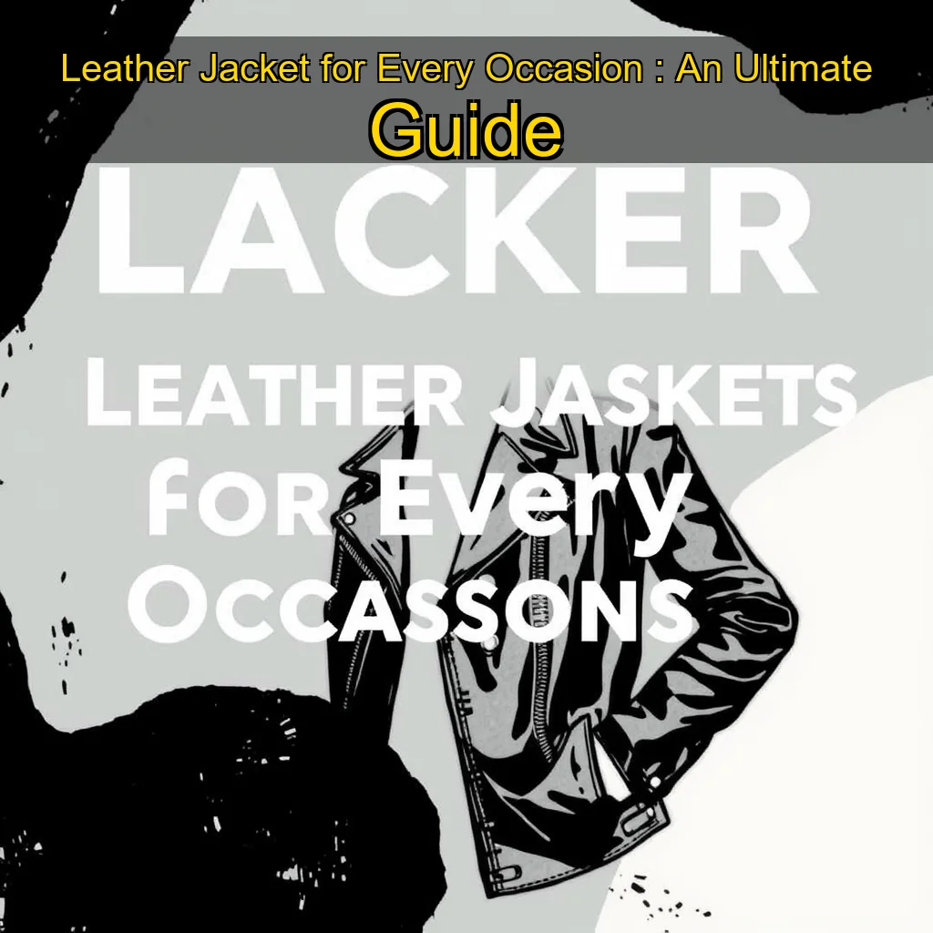You are currently viewing Leather Jacket for Every Occasion : An Ultimate Guide