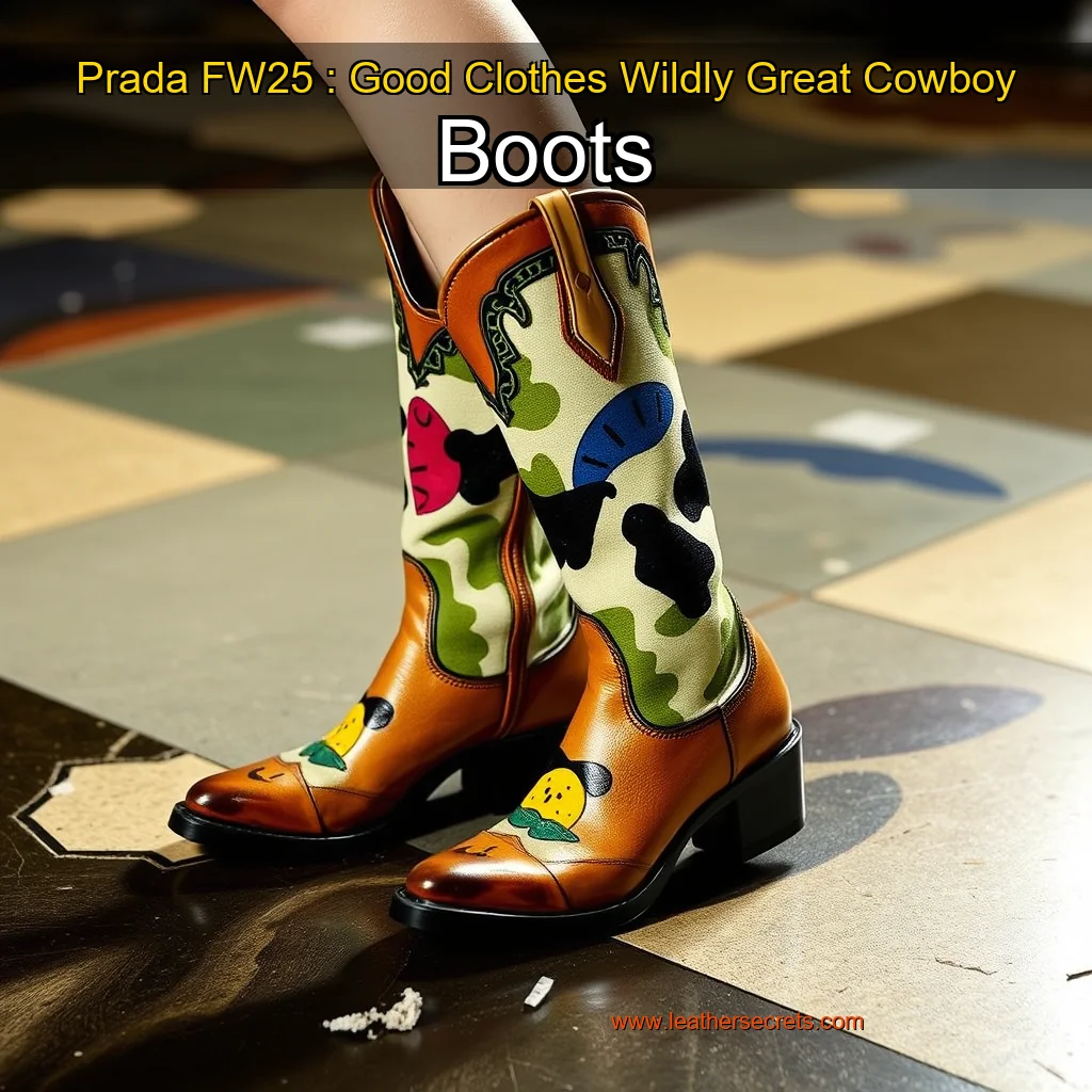 Read more about the article Prada FW25 : Good Clothes  Wildly Great Cowboy Boots
