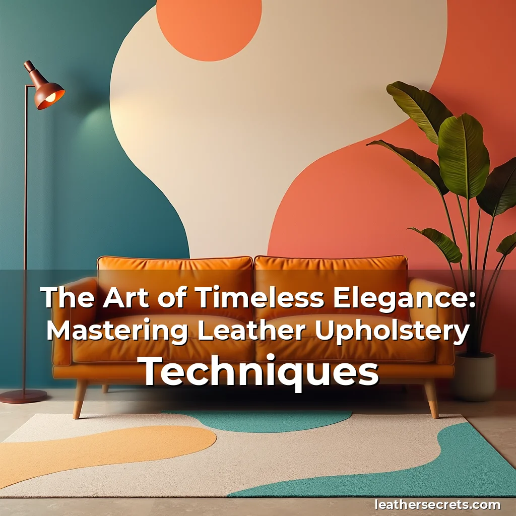 Read more about the article The Art of Timeless Elegance: Mastering Leather Upholstery Techniques